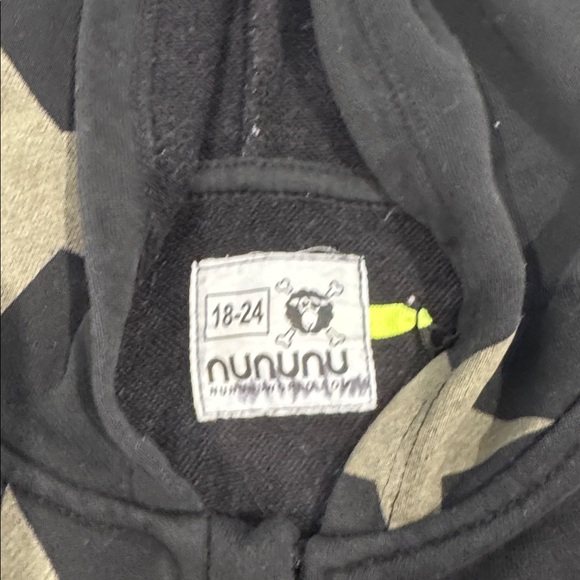 Nununu Black and Gold Star Hoodie for Kids - Picture 2 of 3